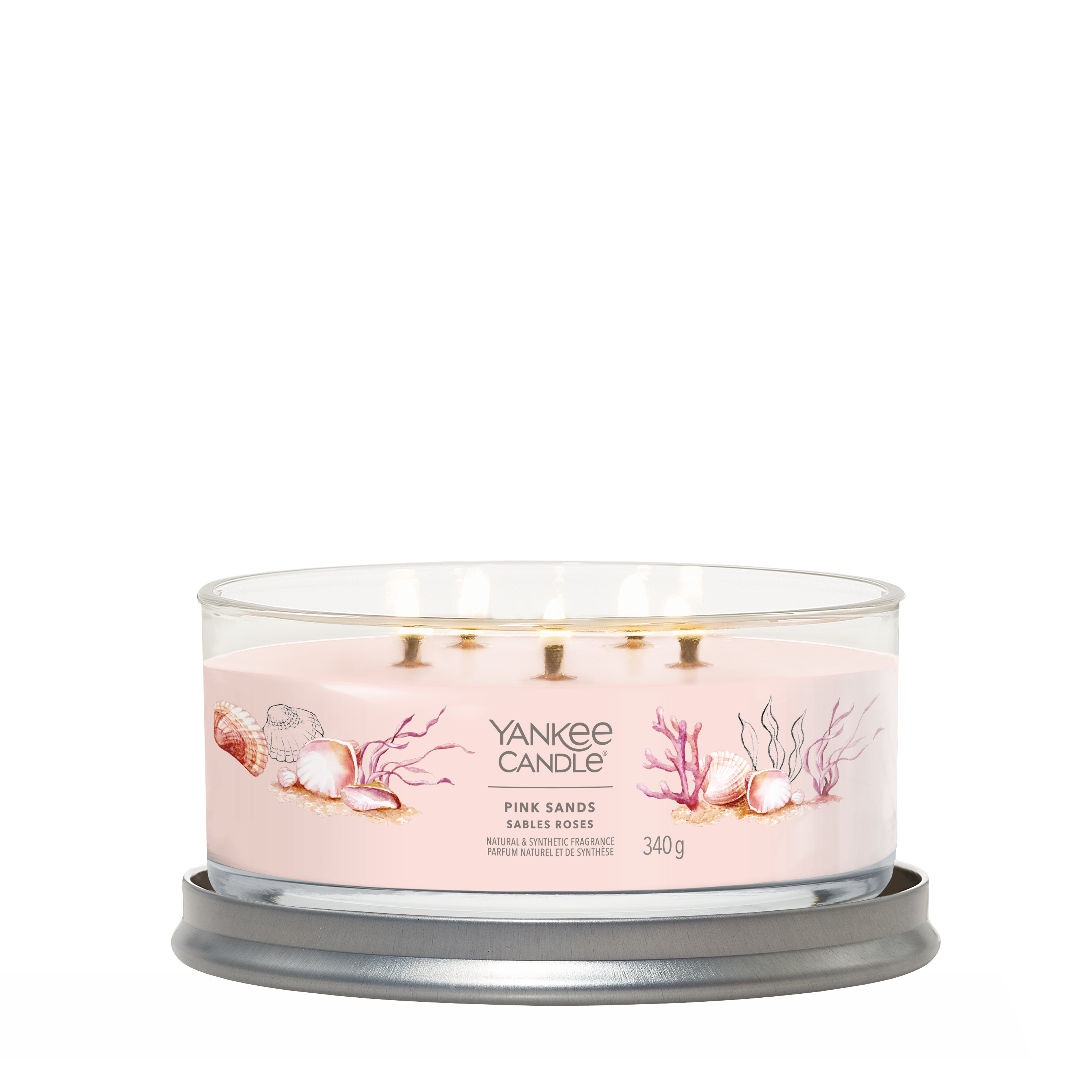 Ароматическая свеча Yankee Candle Signature средняя в стакане 5 фитилей, pink sands