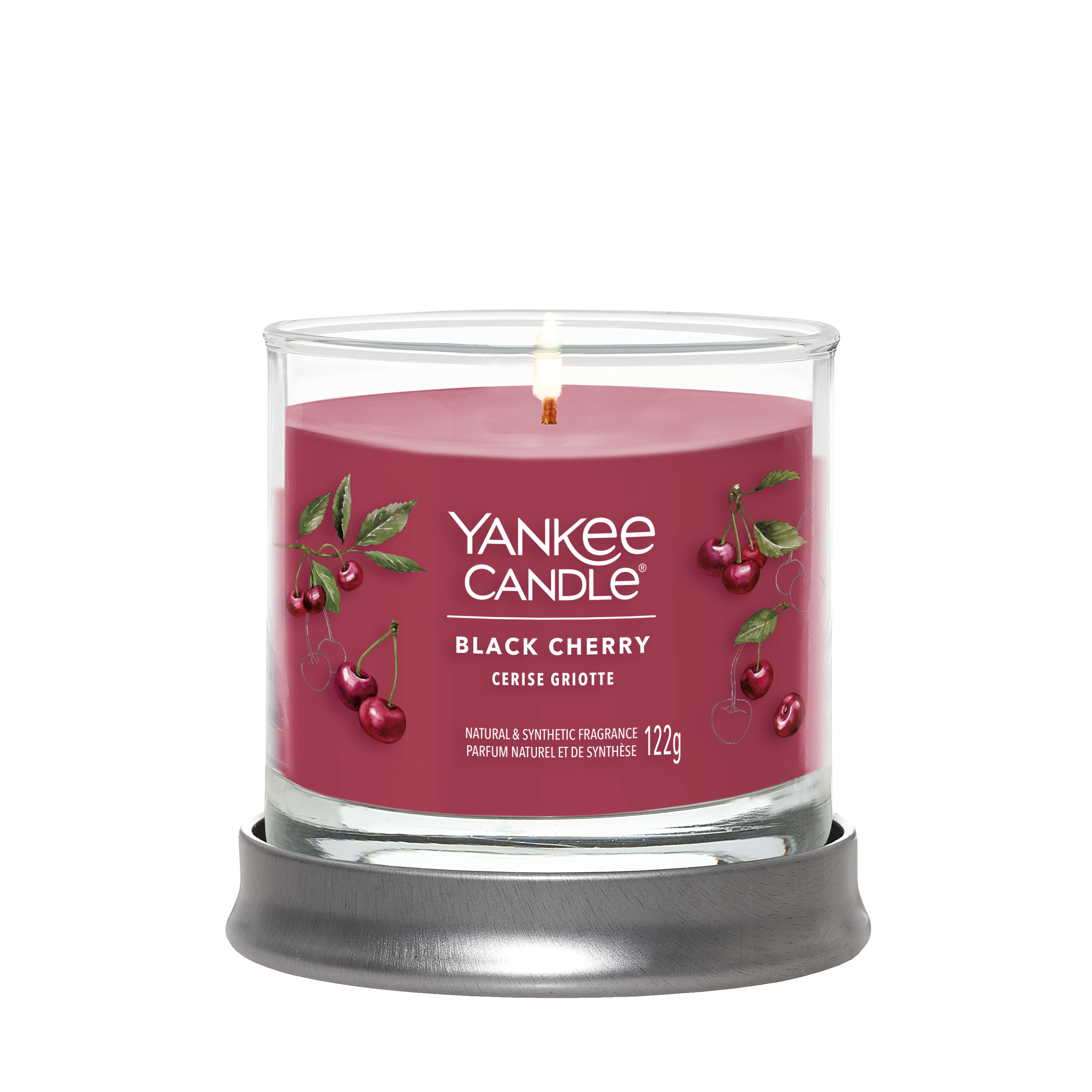 Ароматическая свеча Yankee Candle Signature маленькая в стакане, black cherry