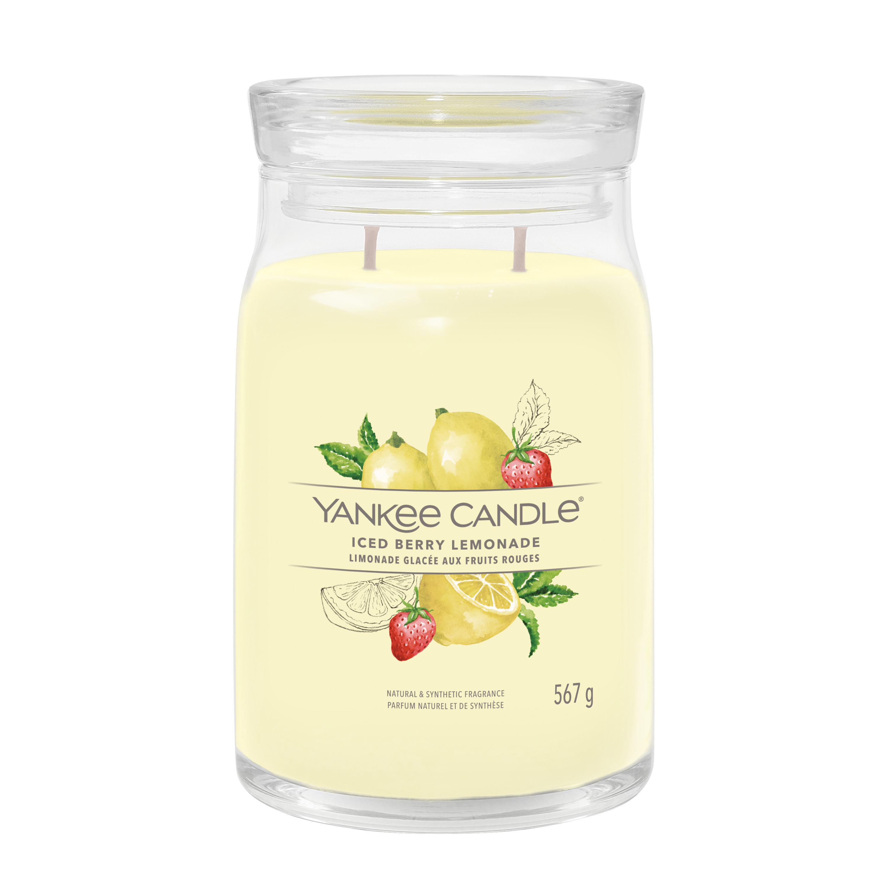 Ароматическая свеча Yankee Candle Signature большаая 2 фитиля, iced berry lemonade