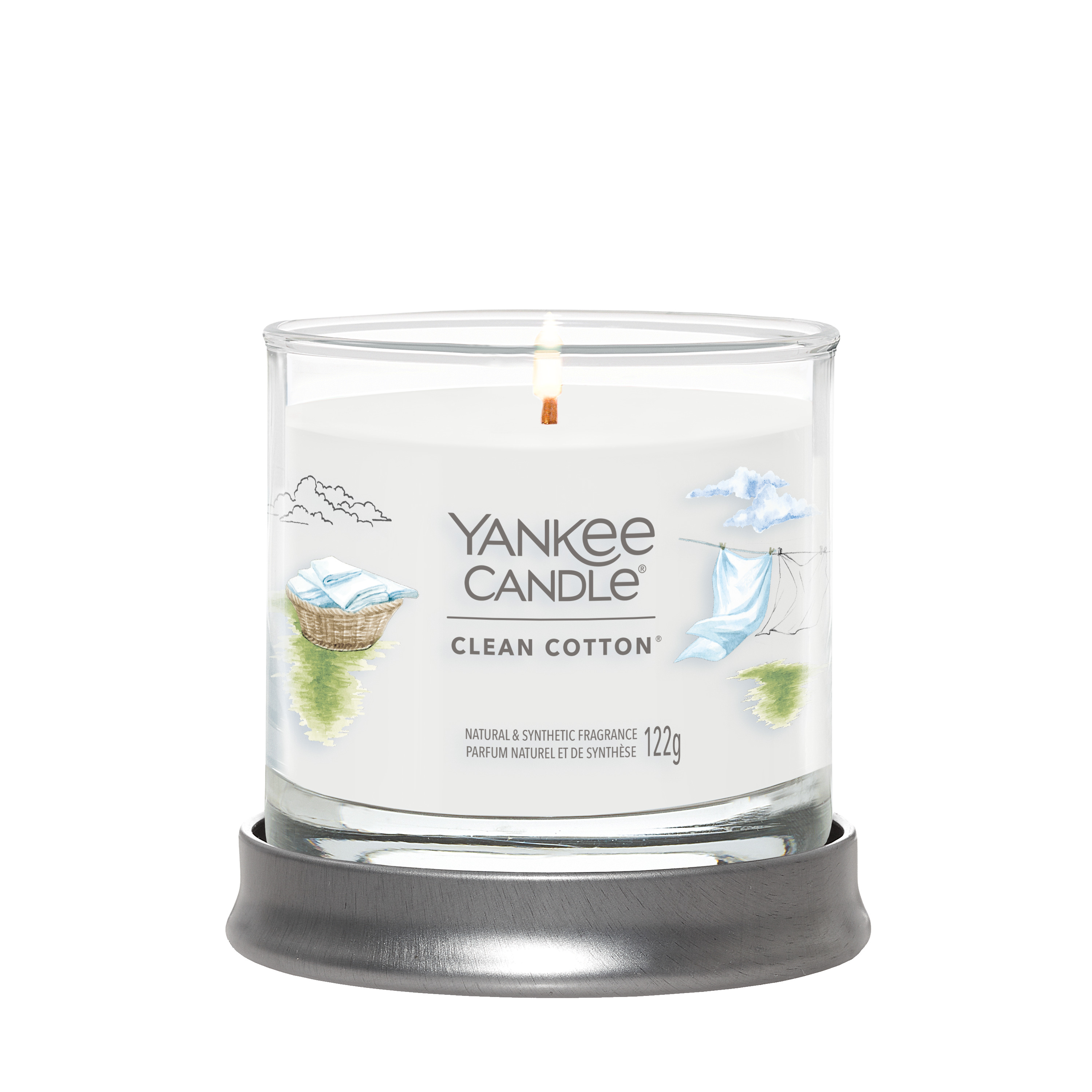 Ароматическая свеча Yankee Candle Tumbler маленькая, Чистый хлопок 198 гр