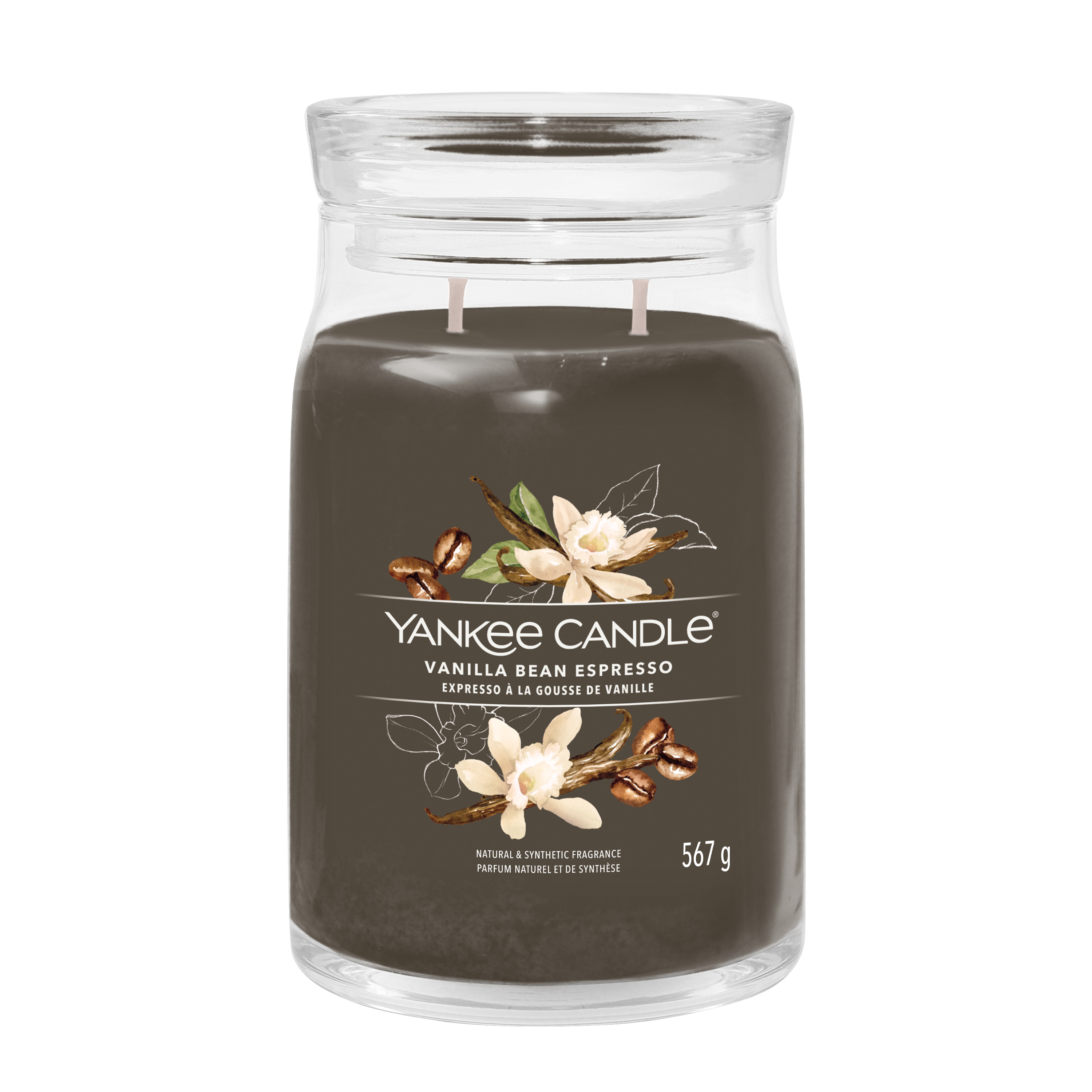 Ароматическая свеча Yankee Candle Signature большаая 2 фитиля, vanilla bean espresso