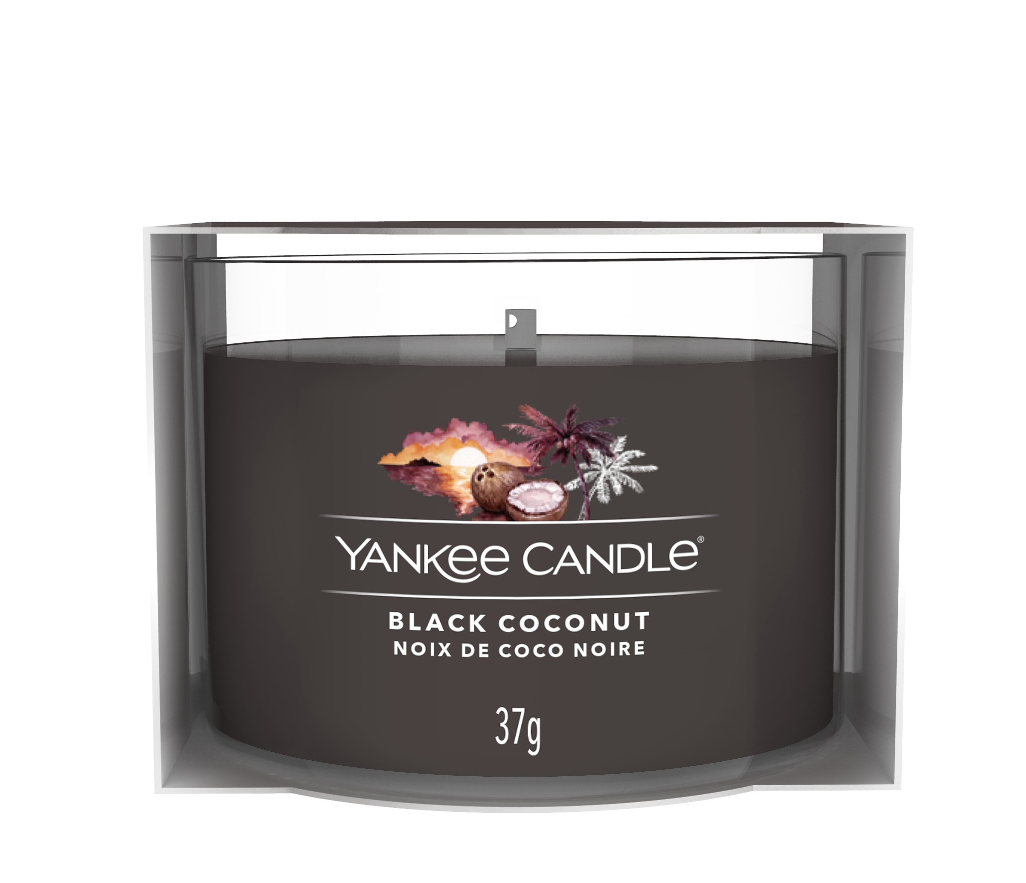 Ароматическая свеча Yankee Candle мини, Черный кокос 37 гр