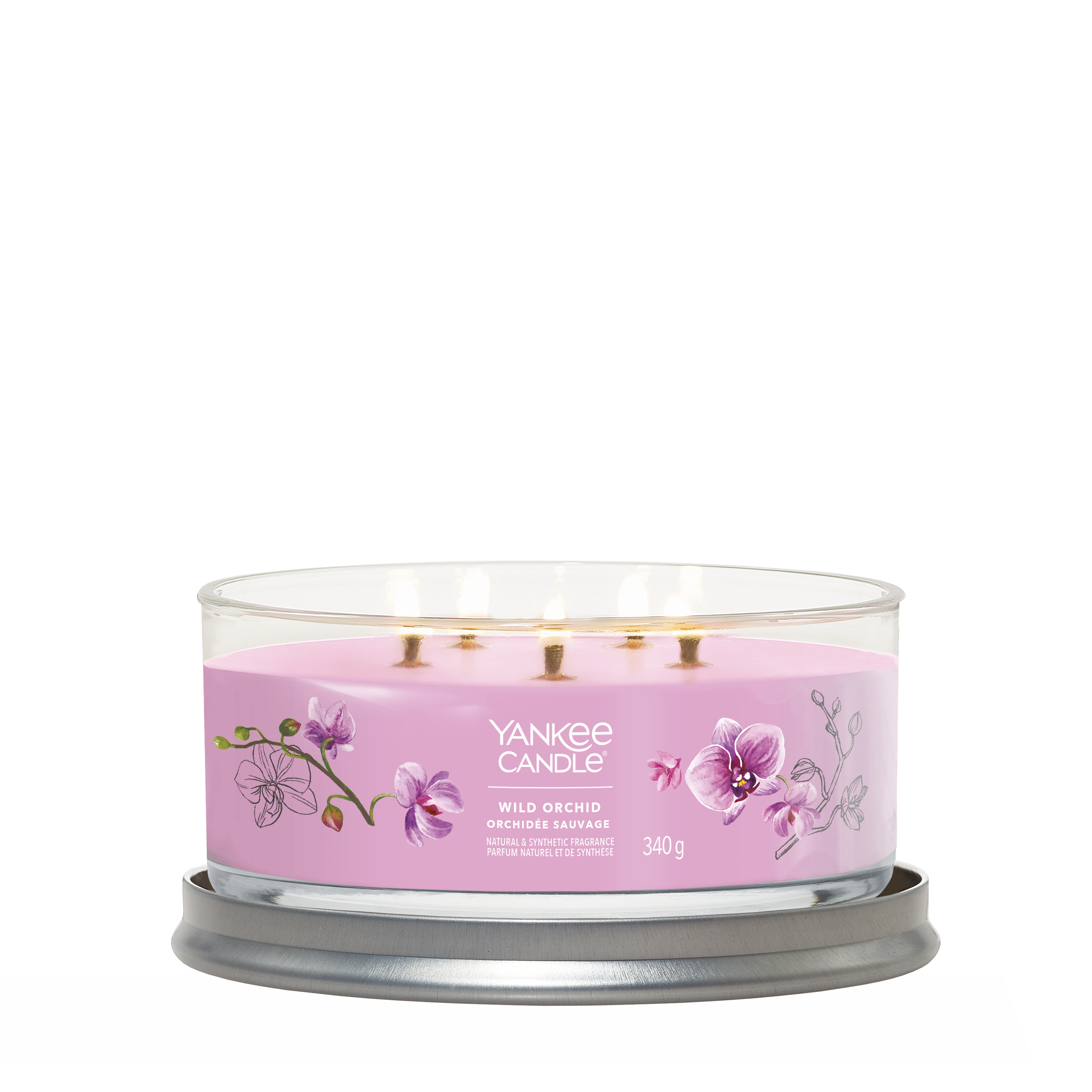 Ароматическая свеча Yankee Candle Signature средняя 5 фитилей, Дикая орхидея 340 гр