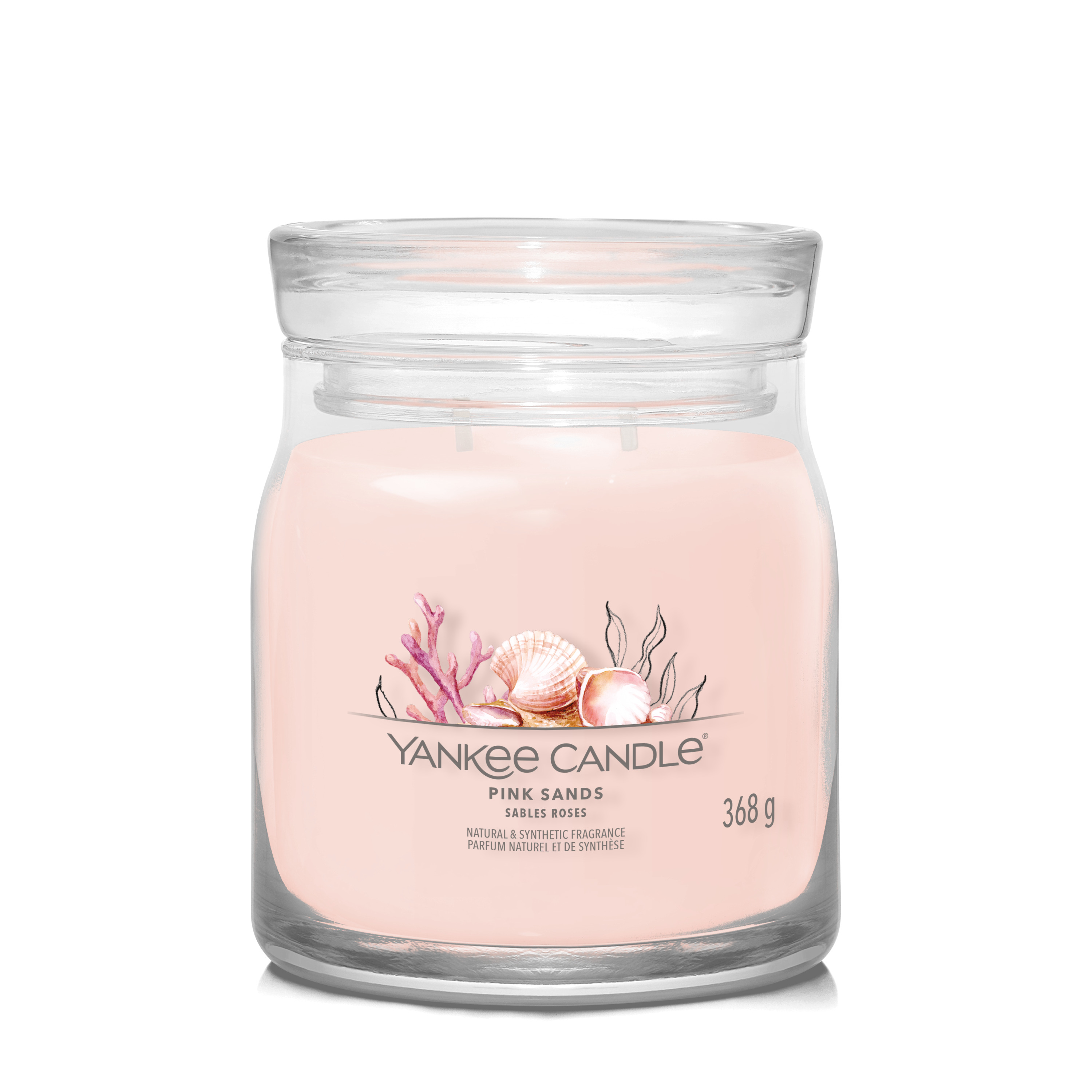 Ароматическая свеча Yankee Candle Signature средняя 2 фитиля, Розовые пески 369 гр